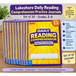 Lakeshore Daily Reading Comprehension Practice Journals Grades 3–4 – Set of 10